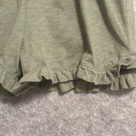 Crewcuts Shorts Girl Size 12 Green Ruffle Hem Pull On Casual 100% Cotton Summer - Picture 4 of 10